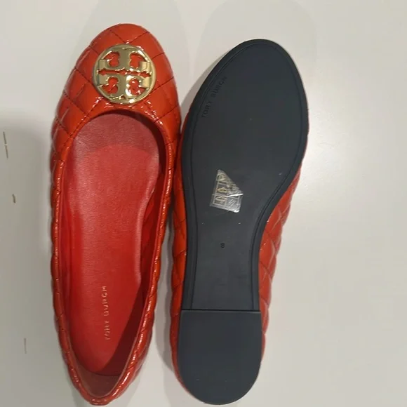 TORY BURCH Leather Quilted Ballet Flat - Picture 2 of 6